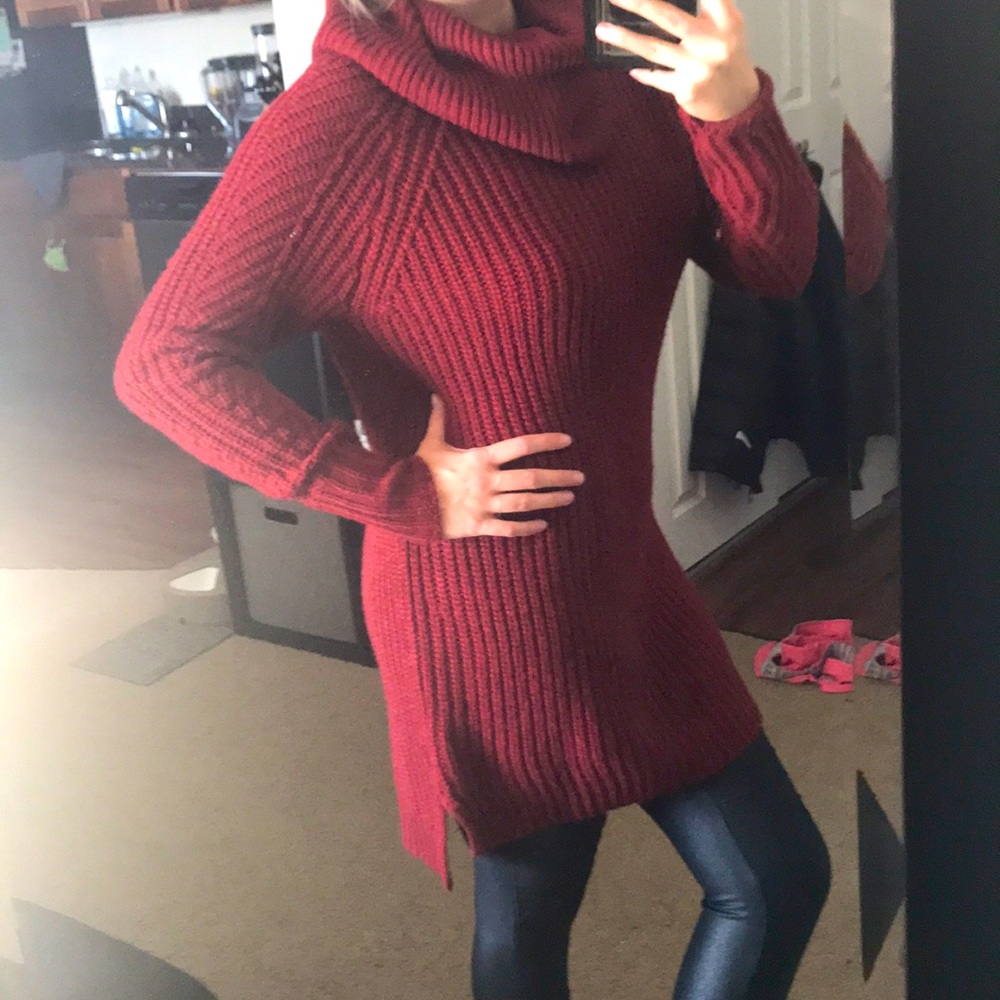 RED SWEATER DRESS